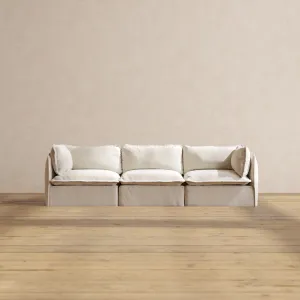 Modular Performance 3-Seater in Flour | Relaxed Blend