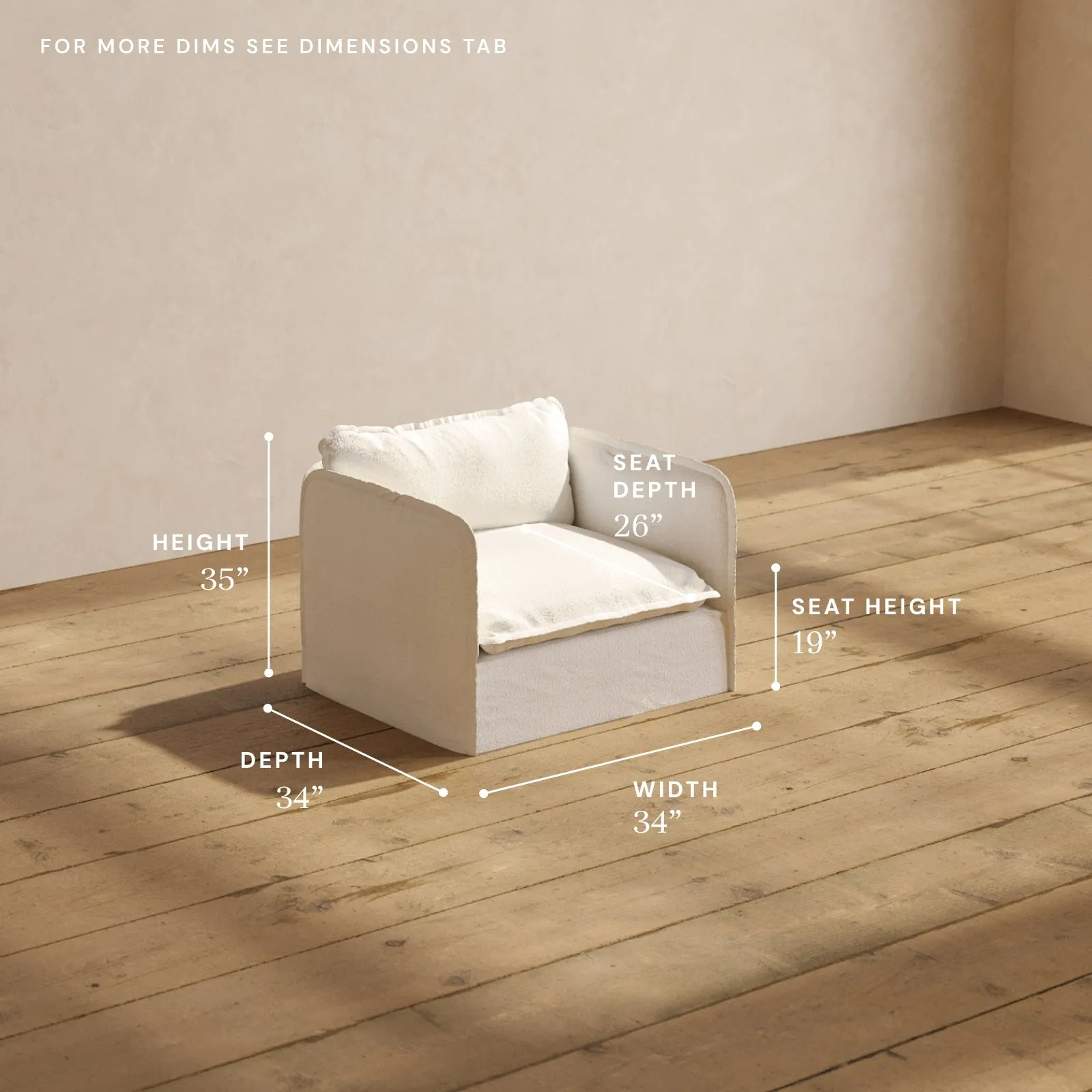 Modular Performance Armchair in Mousse | Relaxed Blend