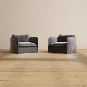 Modular Performance Armchair Set in Cinder | Relaxed Blend