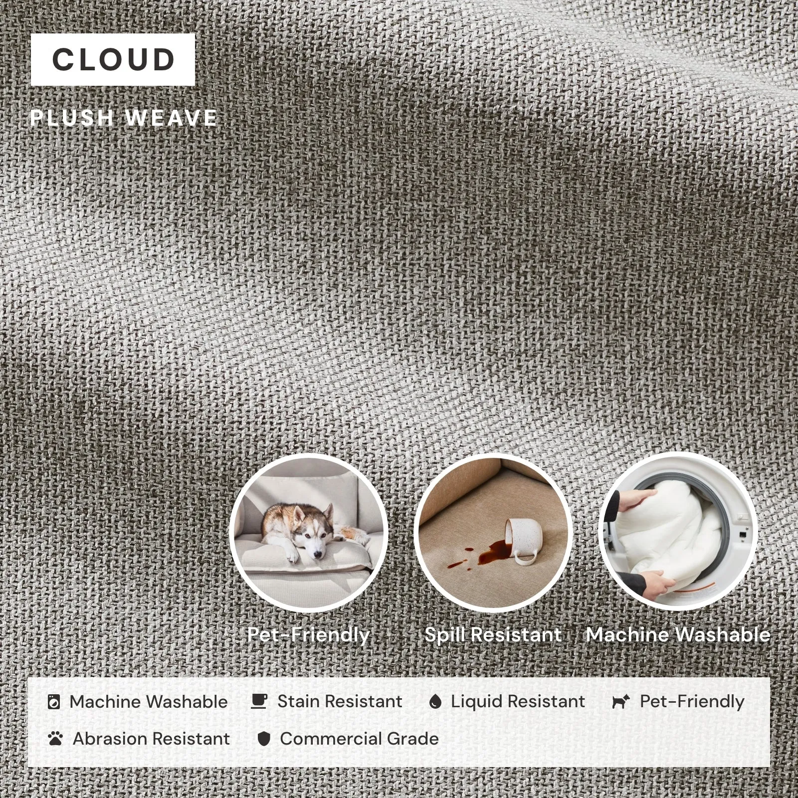 Modular Performance Armchair Set in Cloud | Relaxed Blend