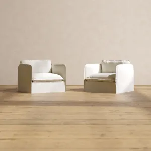 Modular Performance Armchair Set in Eggshell | Relaxed Blend