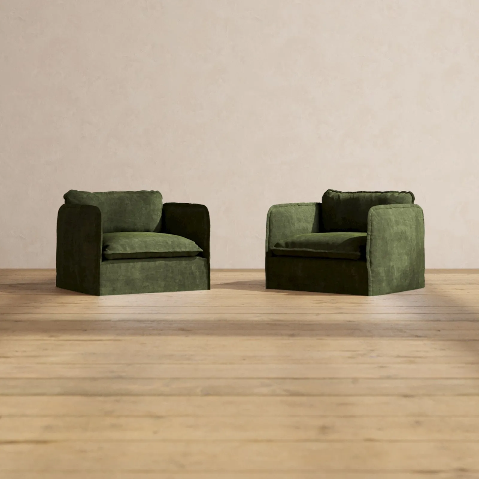 Modular Performance Armchair Set in Olive | Relaxed Blend