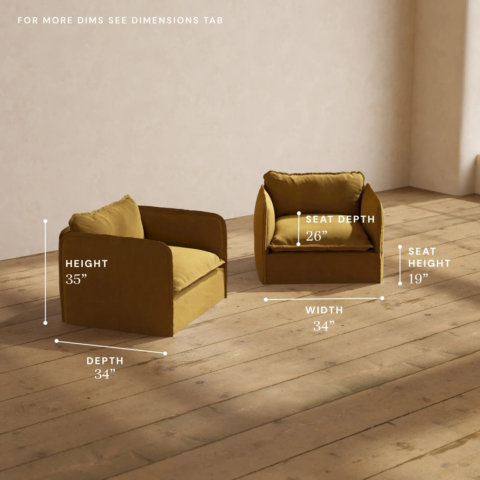 Modular Performance Armchair Set in Toffee | Relaxed Blend