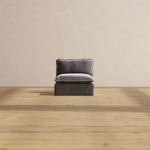 Modular Performance Armless Chair in Cinder | Relaxed Blend