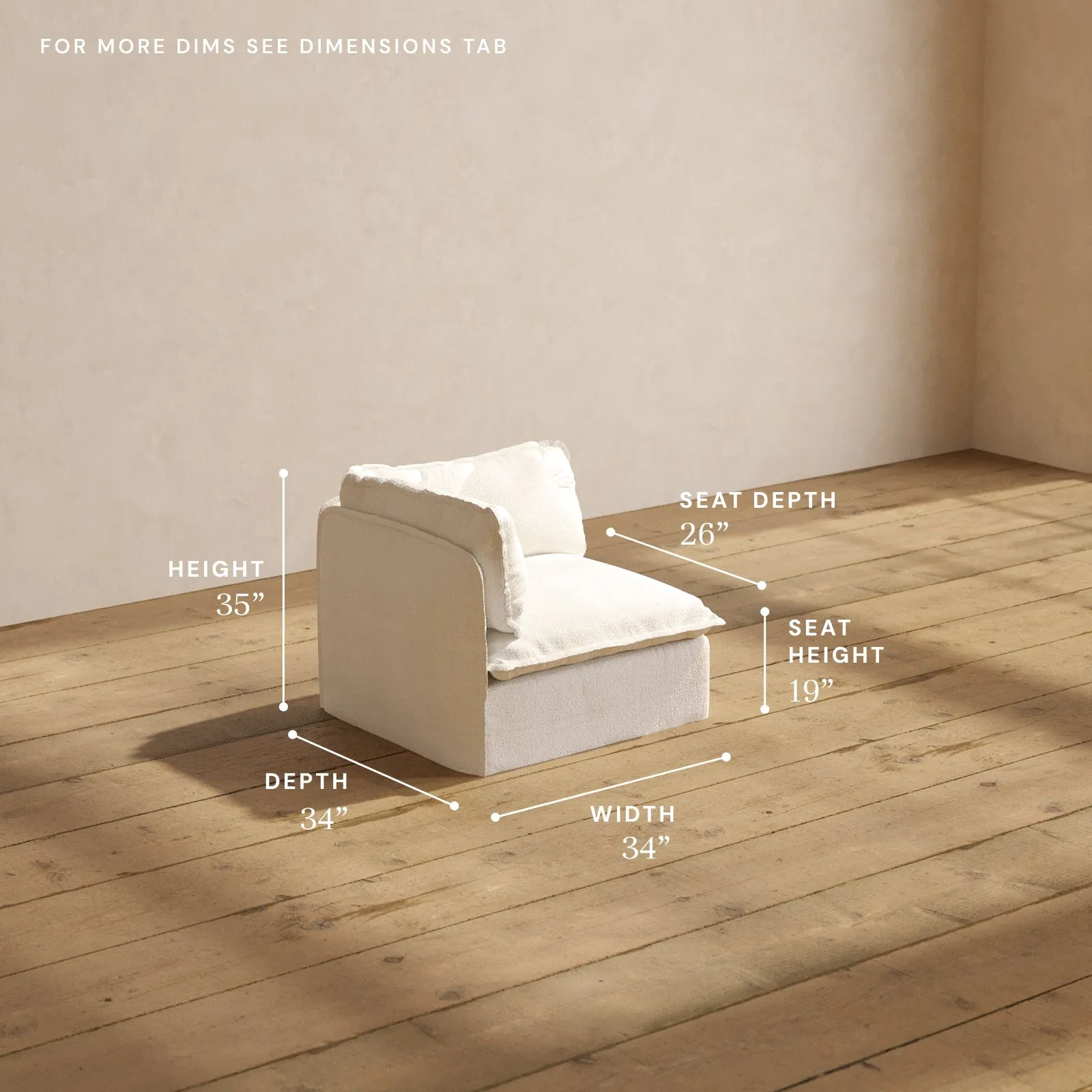 Modular Performance Corner Chair in Mousse | Relaxed Blend