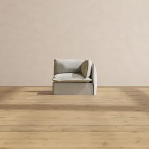 Modular Performance End Chair in Cloud | Relaxed Blend