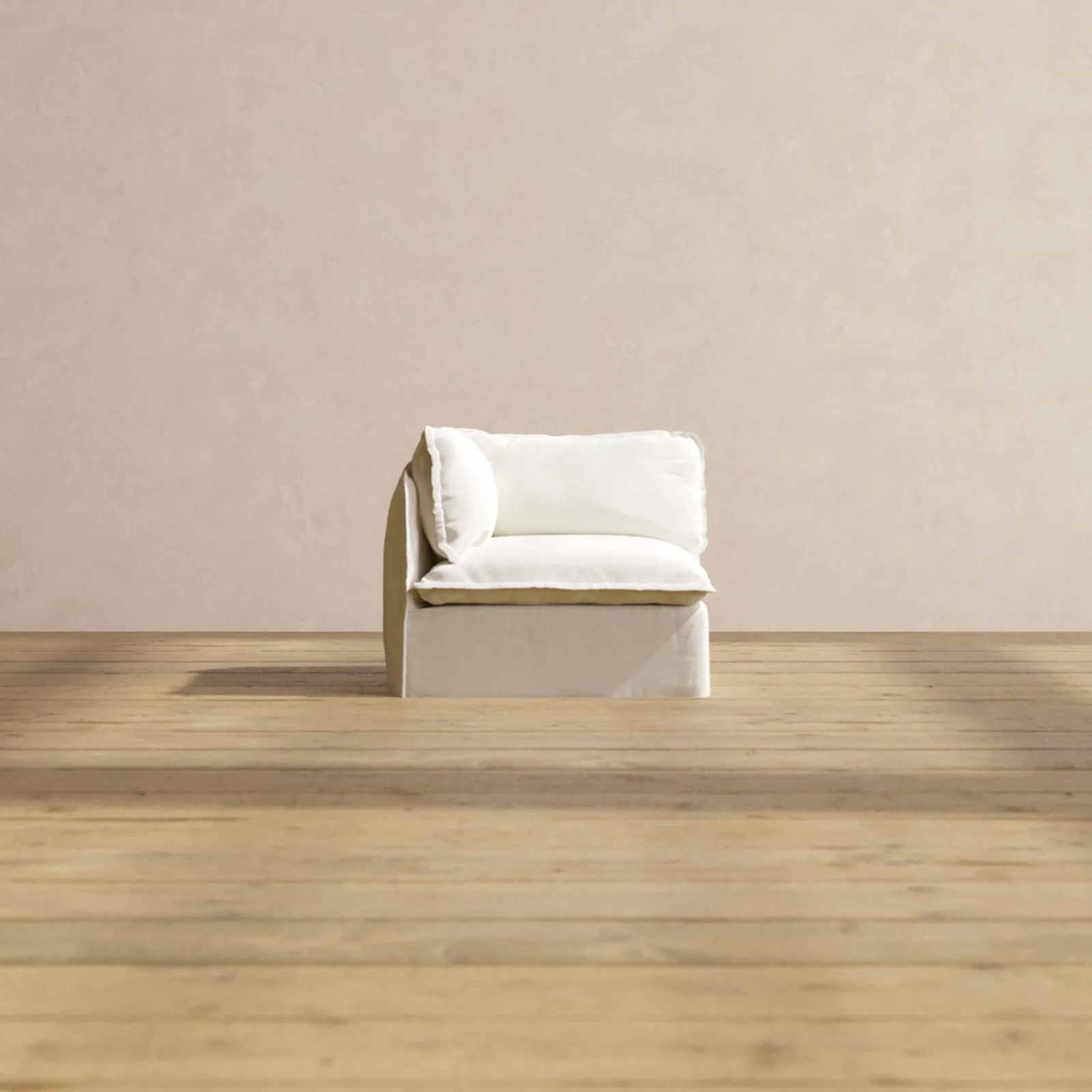 Modular Performance End Chair in Eggshell | Relaxed Blend