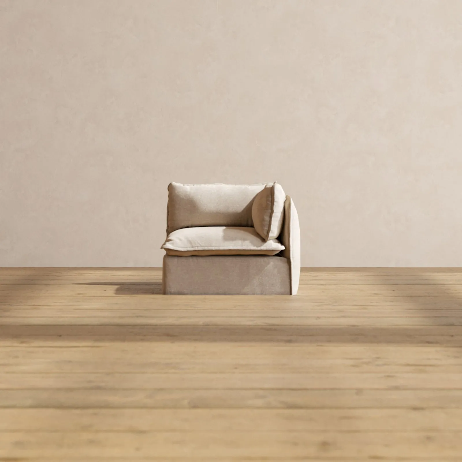 Modular Performance End Chair in Oat | Relaxed Blend