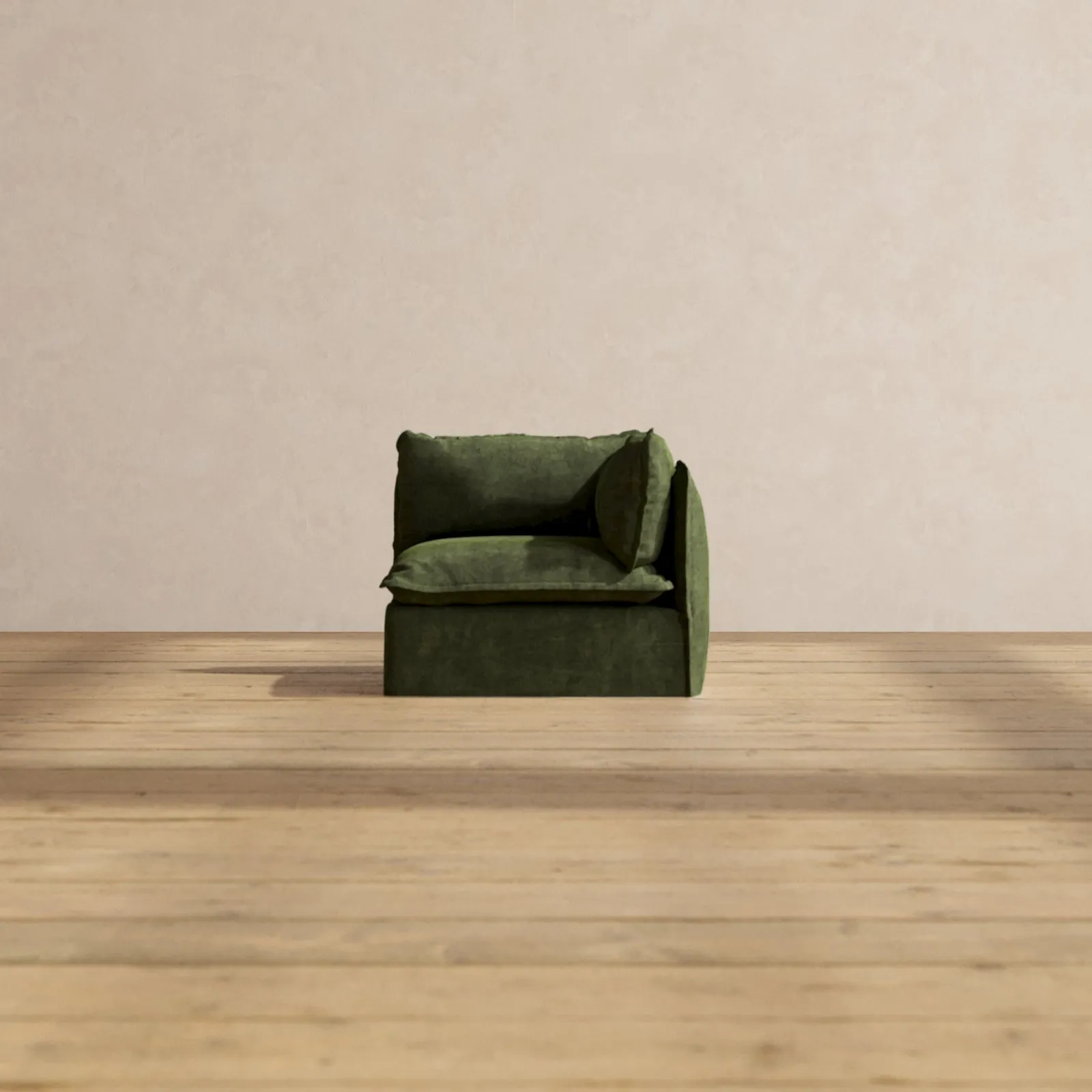 Modular Performance End Chair in Olive | Relaxed Blend