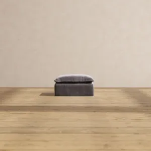 Modular Performance Ottoman in Cinder | Relaxed Blend