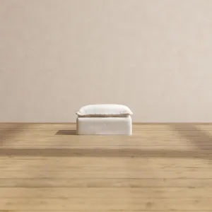 Modular Performance Ottoman in Flour | Relaxed Blend