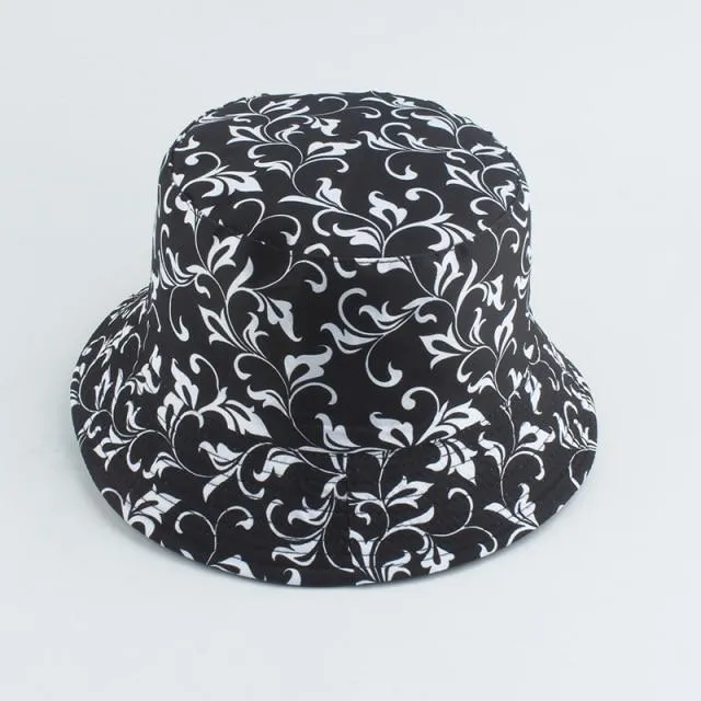 Mushroom Printed Foldable Bucket Hat Beach Sun Hats Streetwear Hat