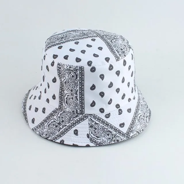 Mushroom Printed Foldable Bucket Hat Beach Sun Hats Streetwear Hat