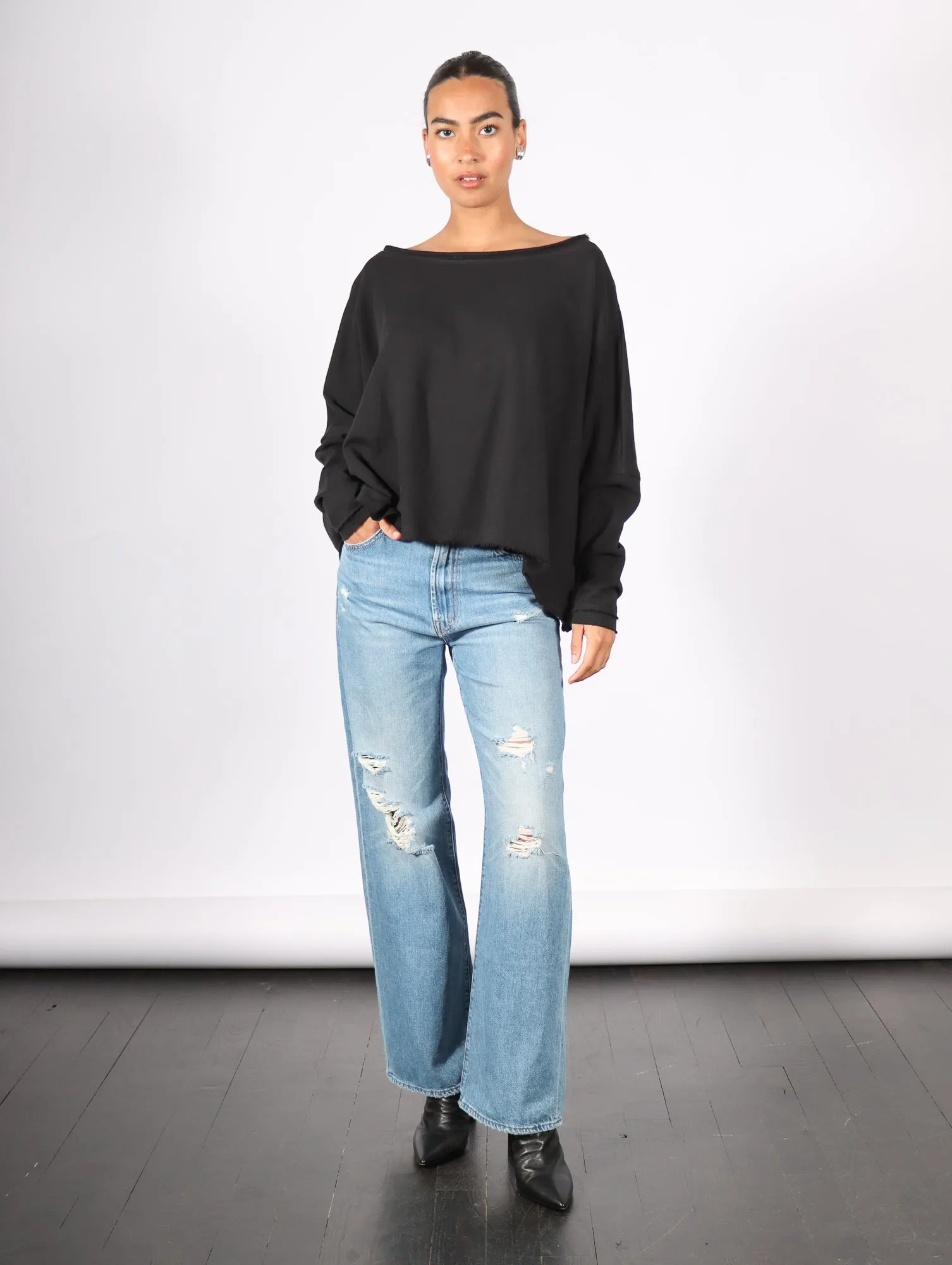 Off Shoulder Top in Black by Planet