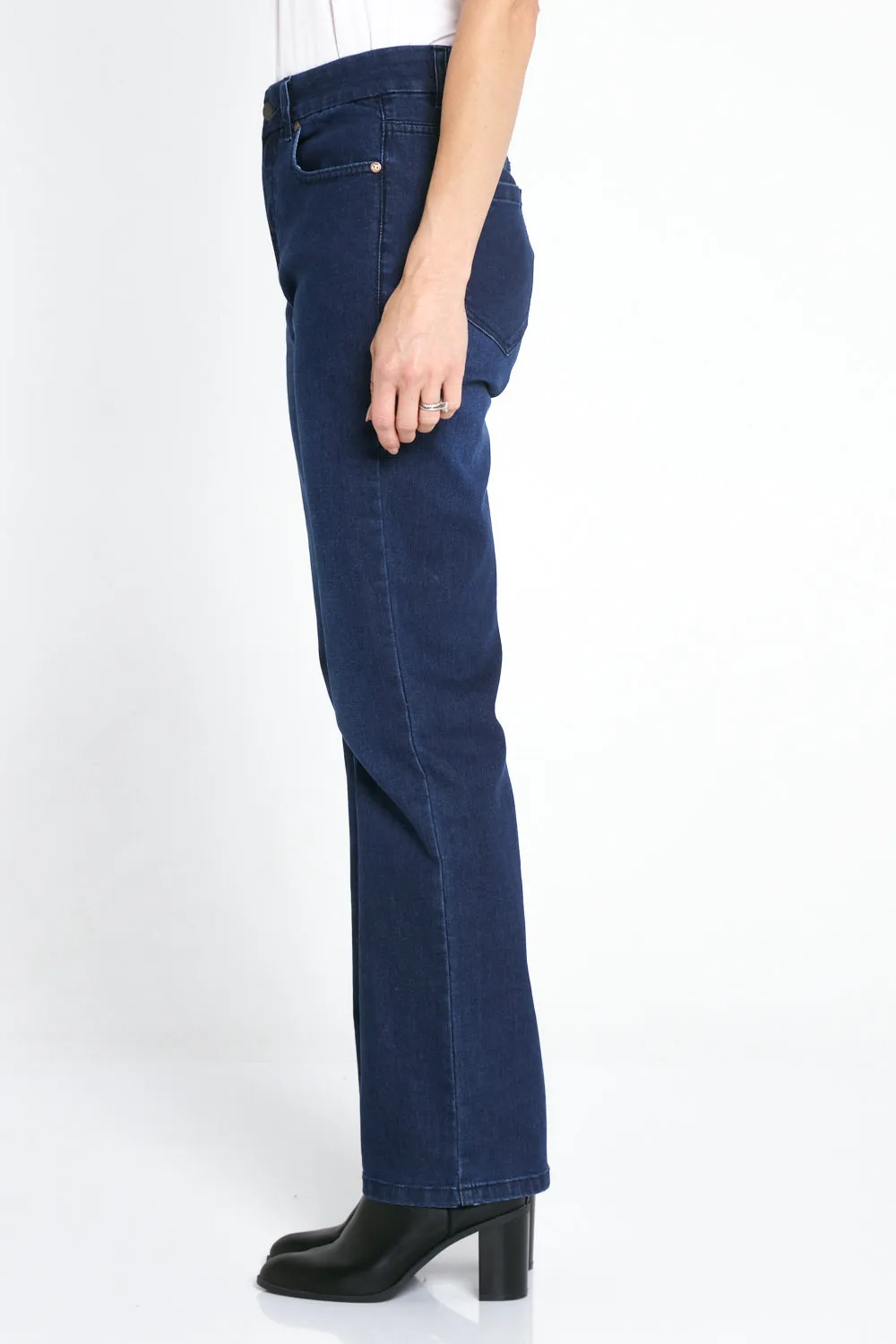 Orientique Wide Leg Jeans - Dark Denim