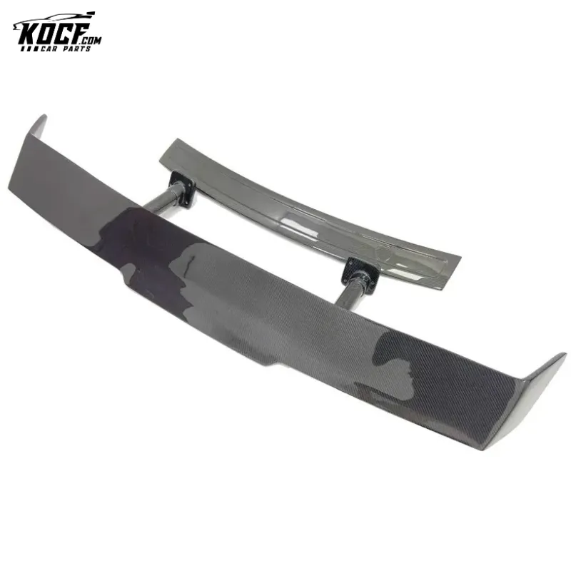 P-PI style Carbon Fiber Rear Spoiler Wing Track tail Spoiler Base Panel For Audi R8 COUPE 09-15