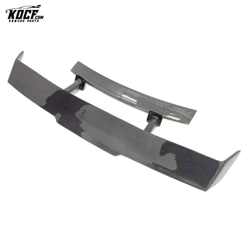 P-PI style Carbon Fiber Rear Spoiler Wing Track tail Spoiler Base Panel For Audi R8 COUPE 09-15