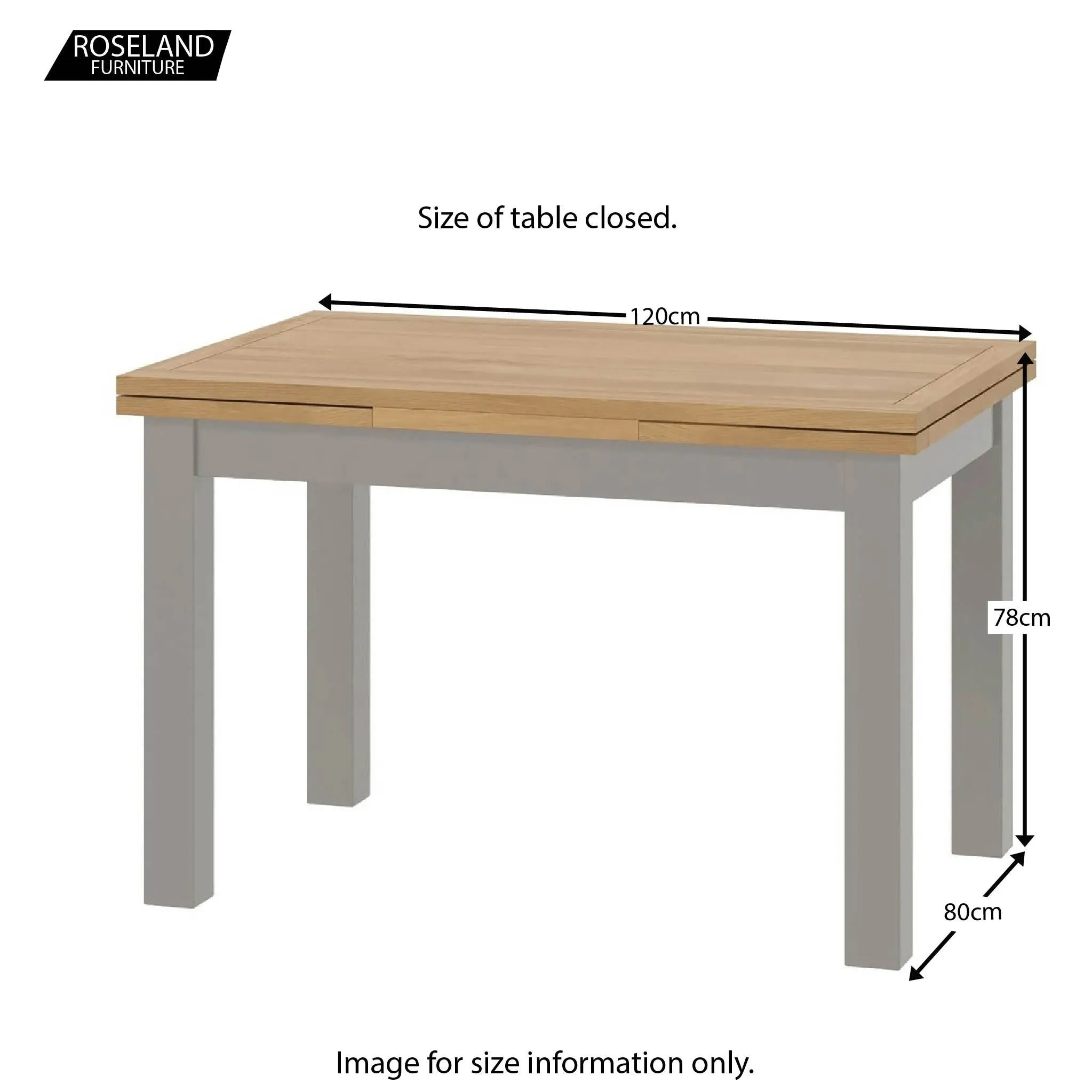 Padstow Grey Lift Top Drawleaf Table 120-200cm