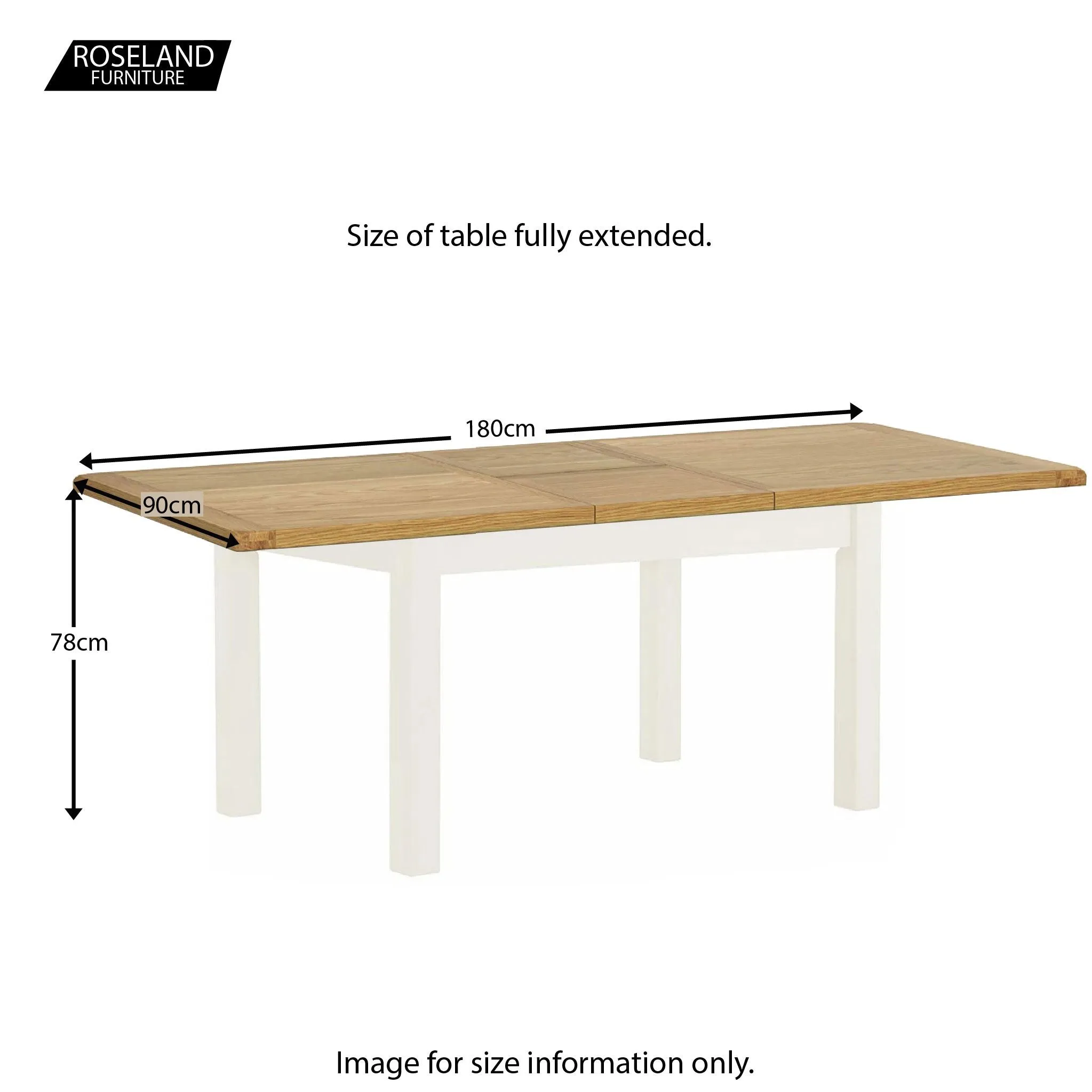 Padstow White 140-180cm Extending Table