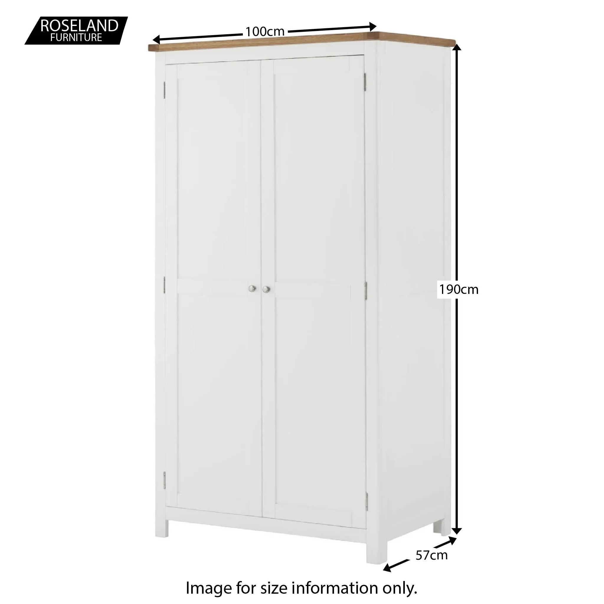 Padstow White All-Hanging Double Wardrobe