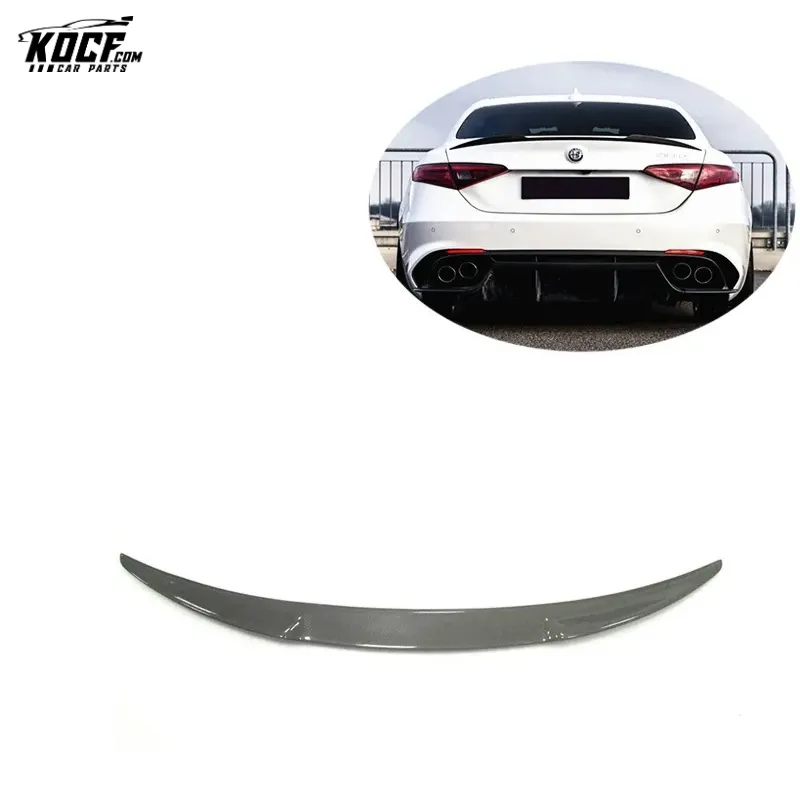 QV style carbon fiber REAR TRUNK spoiler for 2017  Alfa Romeo Giulia