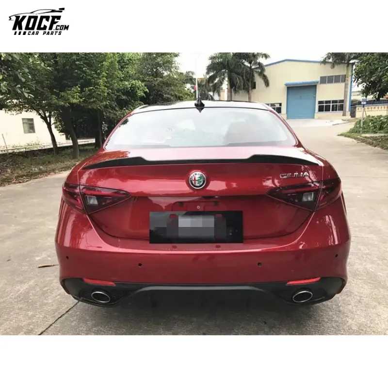 QV style carbon fiber REAR TRUNK spoiler for 2017  Alfa Romeo Giulia