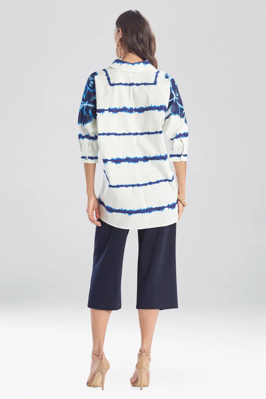 Shima Light Poplin Embroidered Cocoon Shirt