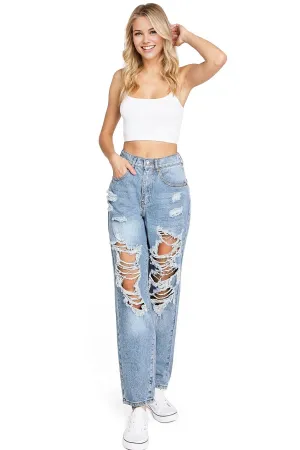 Shredded Mom Jeans