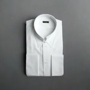 Spear Point Tab Collar Twill Dress Shirt