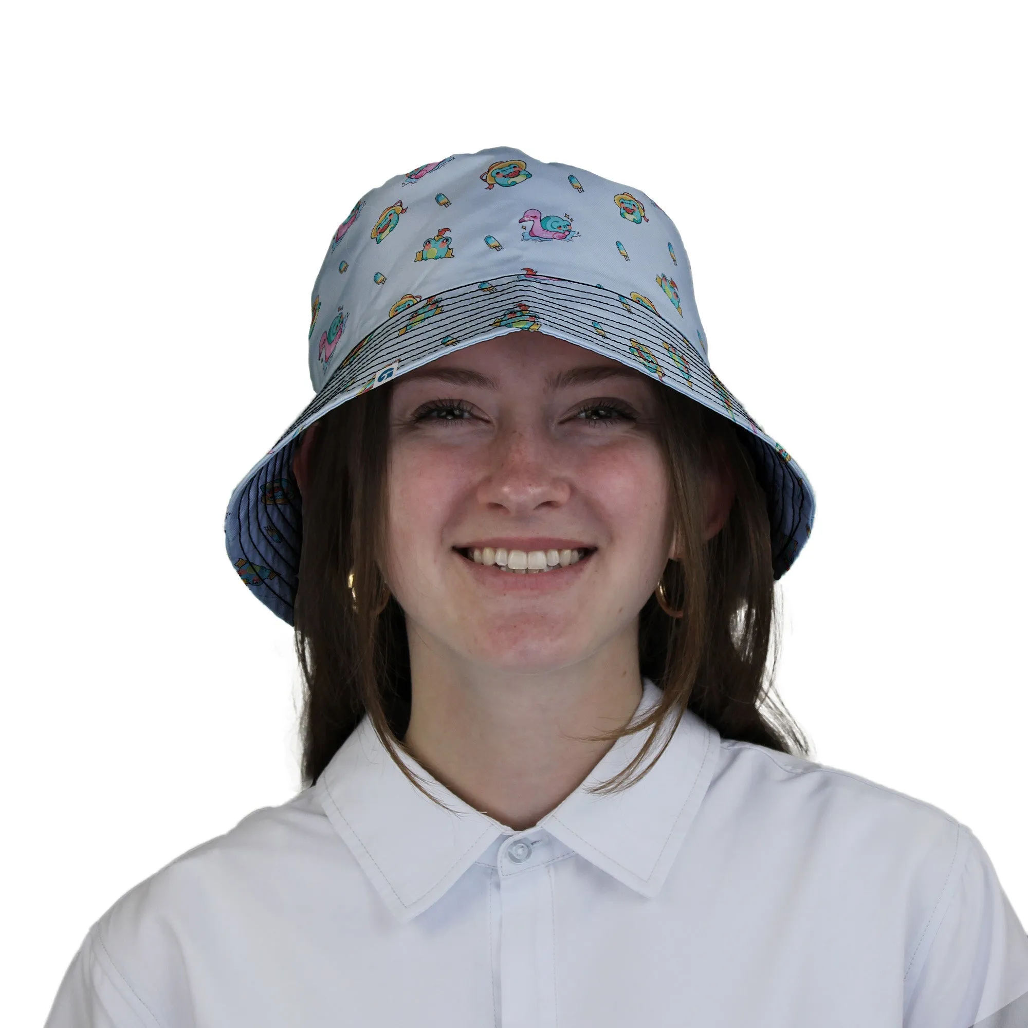 Summer Frogs Anime Bucket Hat