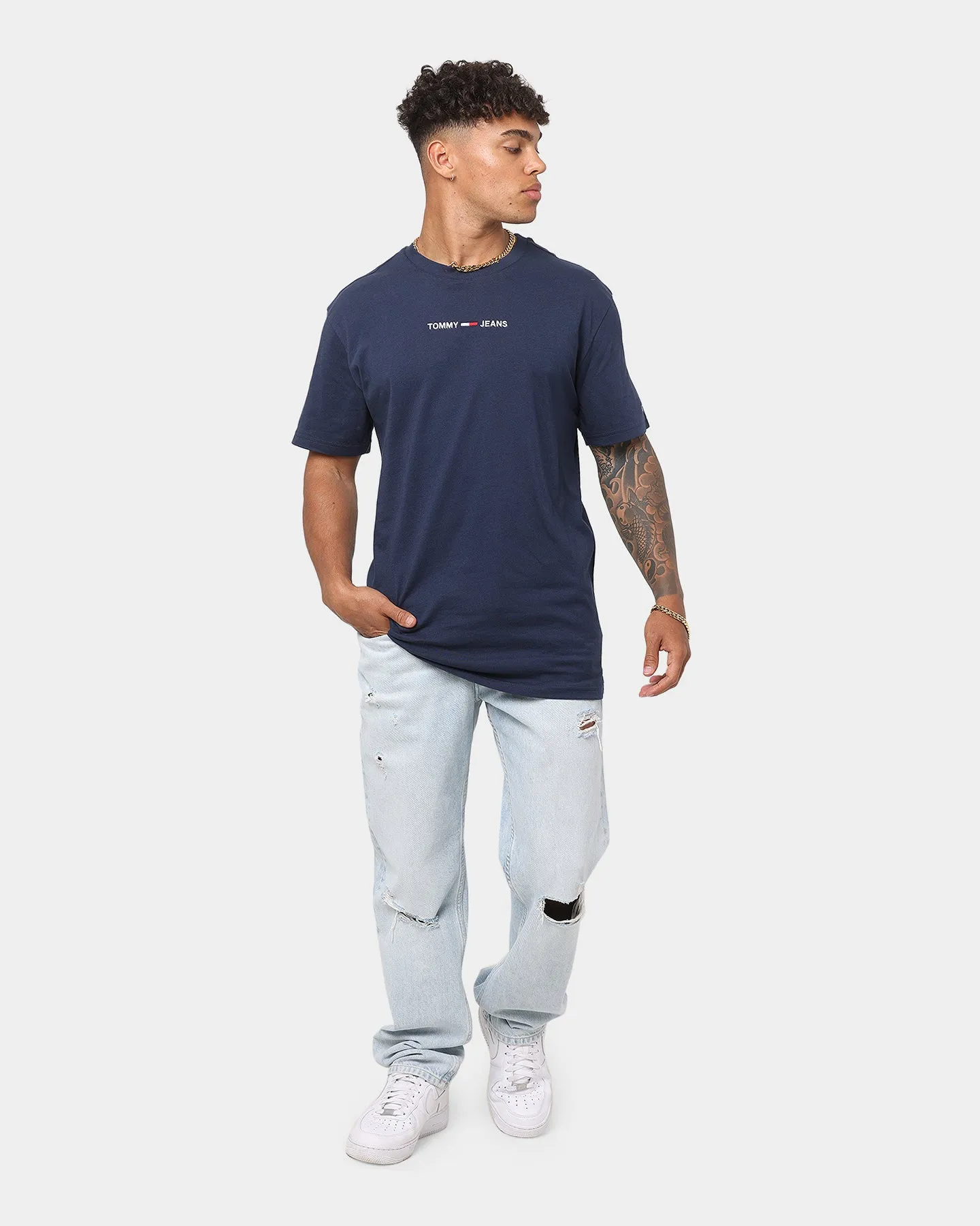 Tommy Jeans Small Text T-Shirt Twilight Navy