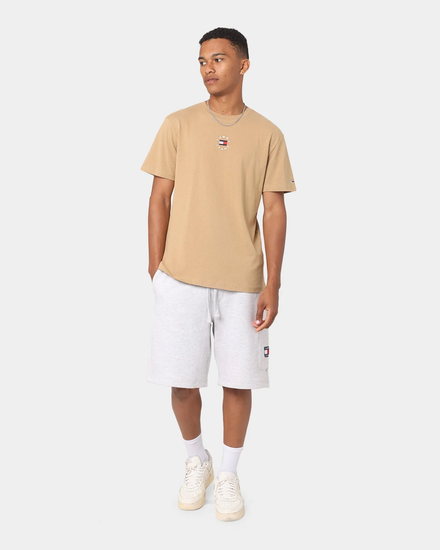 Tommy Jeans Tiny Circle Logo T-Shirt Classic Khaki