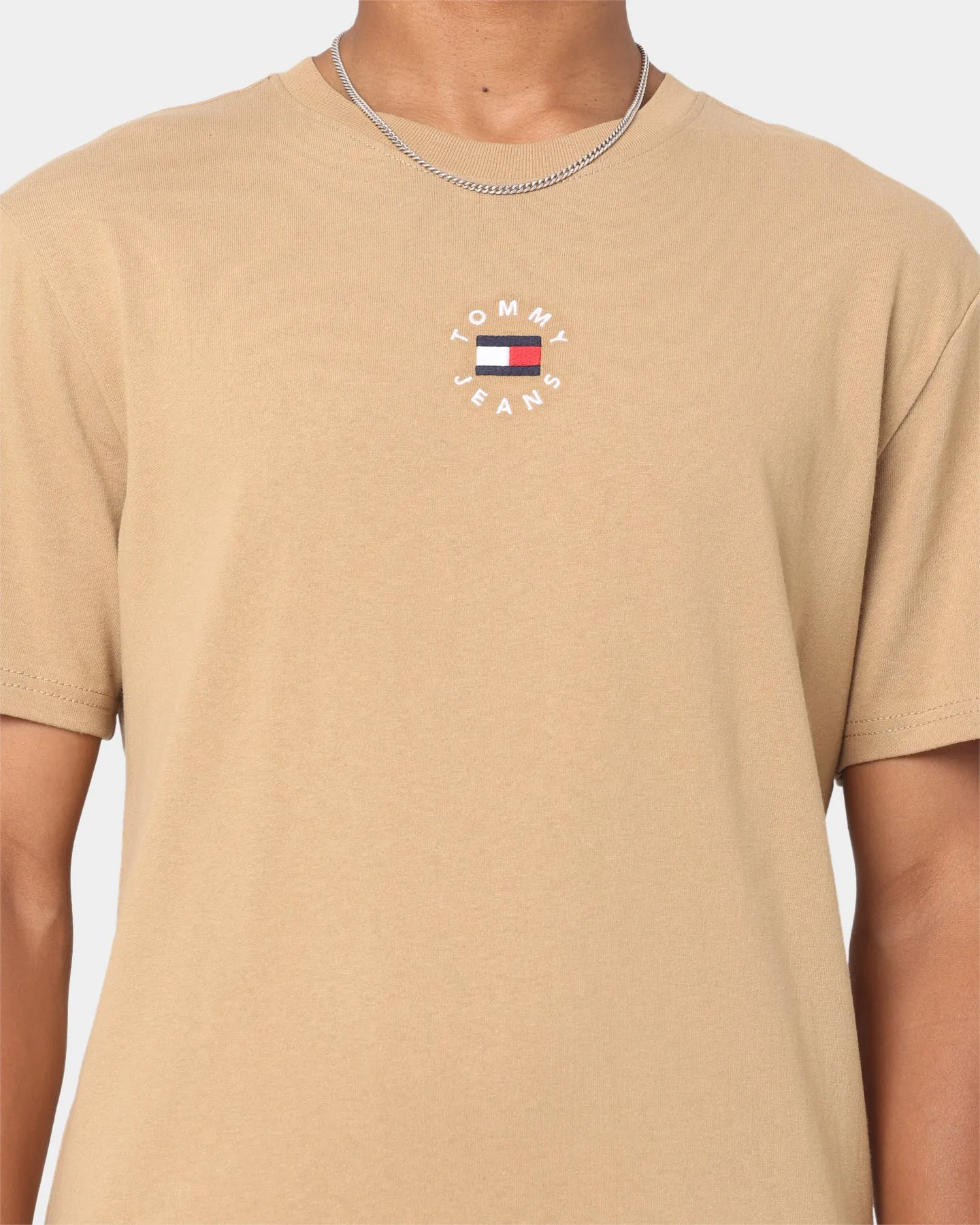 Tommy Jeans Tiny Circle Logo T-Shirt Classic Khaki