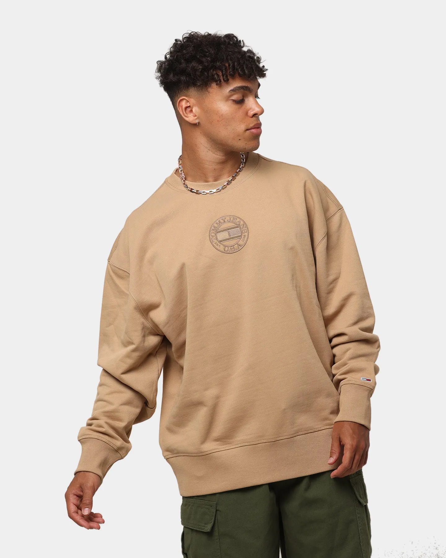 Tommy Jeans Tonal Circle Crewneck Classic Khaki