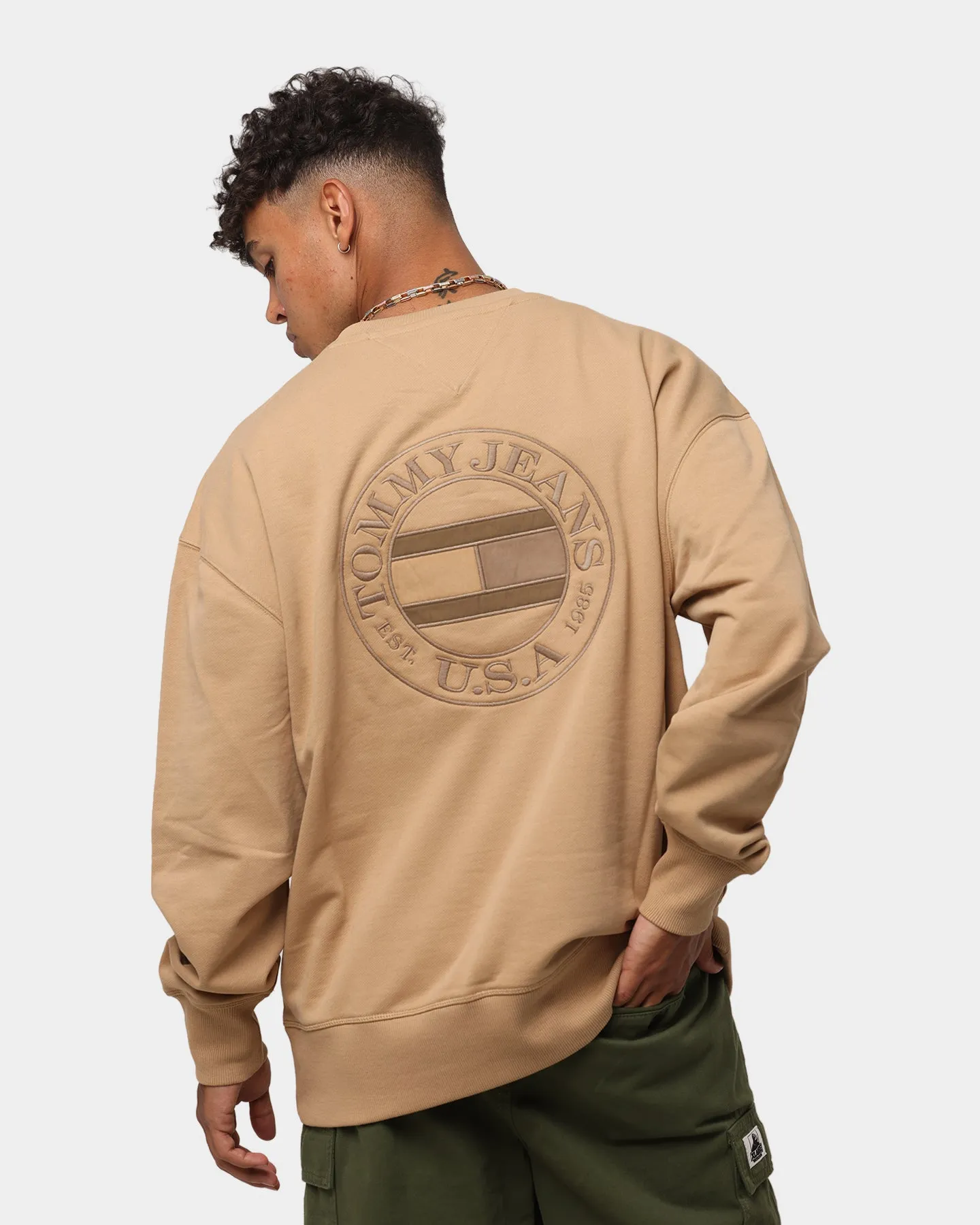 Tommy Jeans Tonal Circle Crewneck Classic Khaki