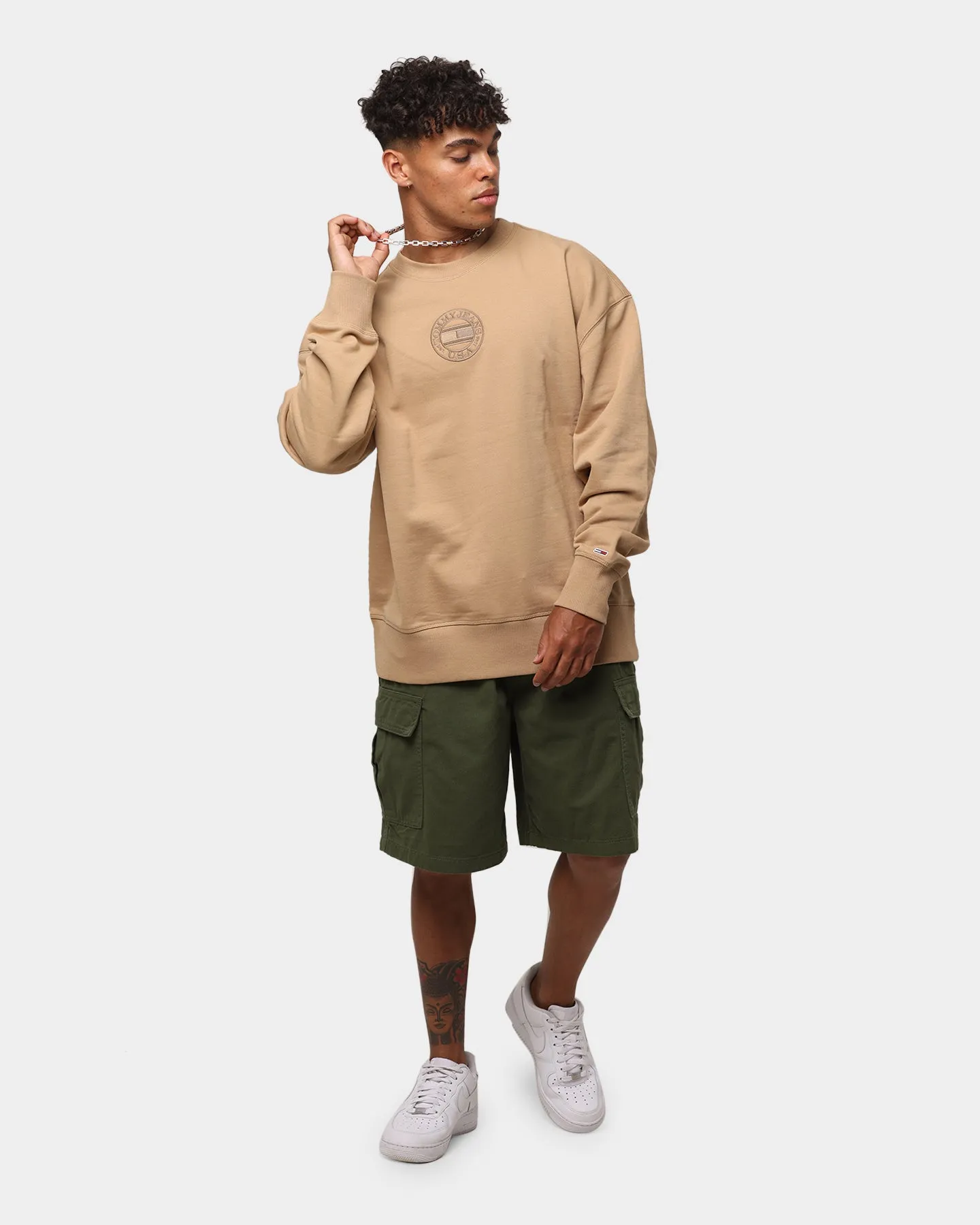 Tommy Jeans Tonal Circle Crewneck Classic Khaki