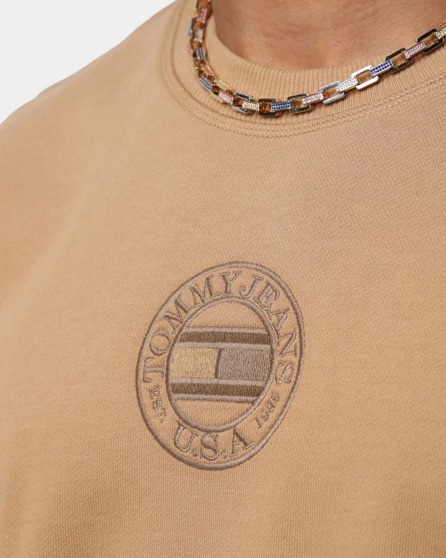 Tommy Jeans Tonal Circle Crewneck Classic Khaki