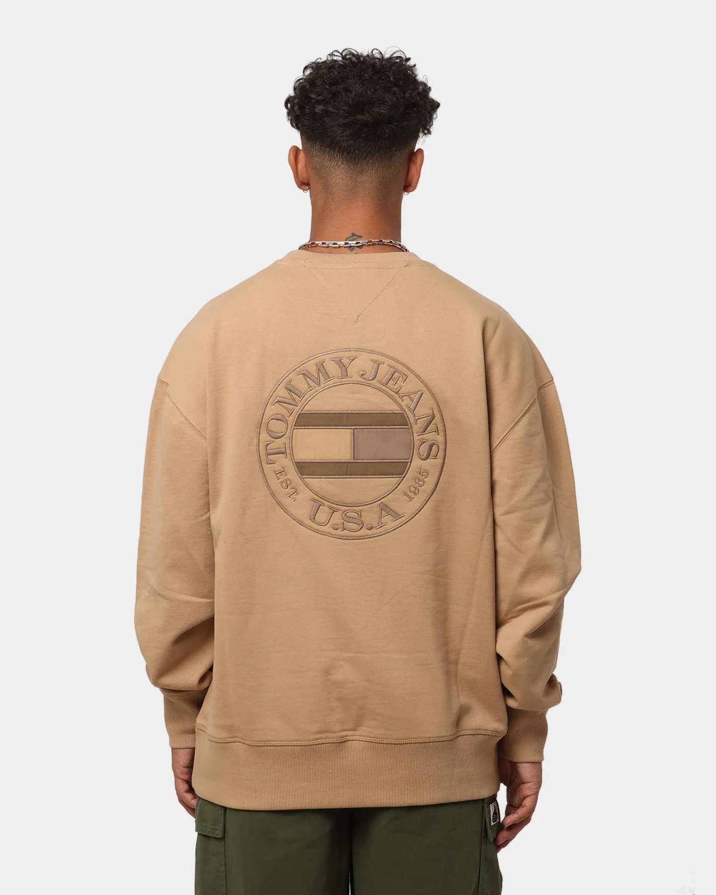 Tommy Jeans Tonal Circle Crewneck Classic Khaki