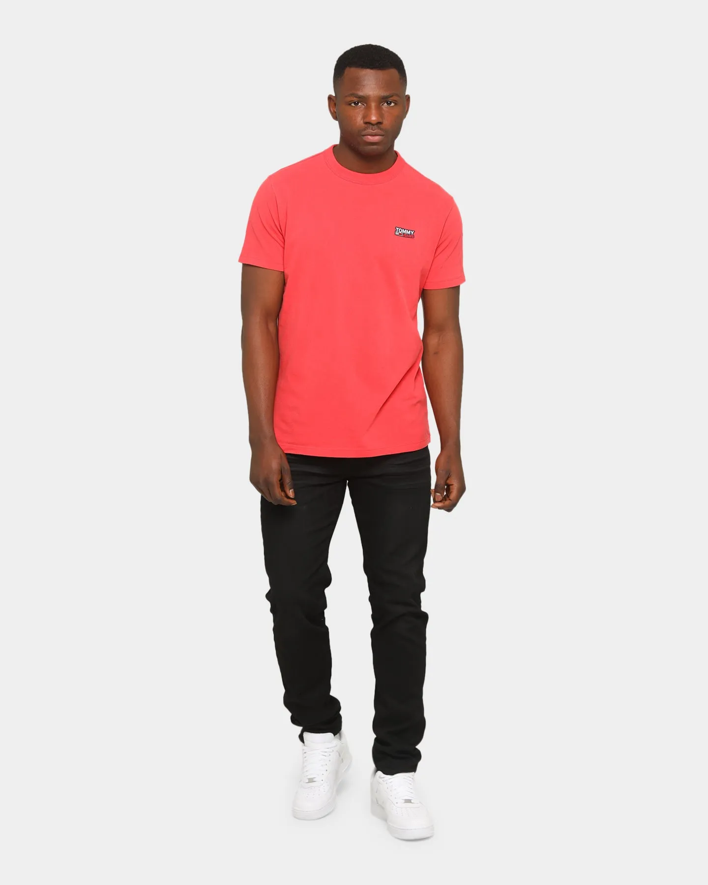 Tommy Jeans Washed Logo T-Shirt Crimson