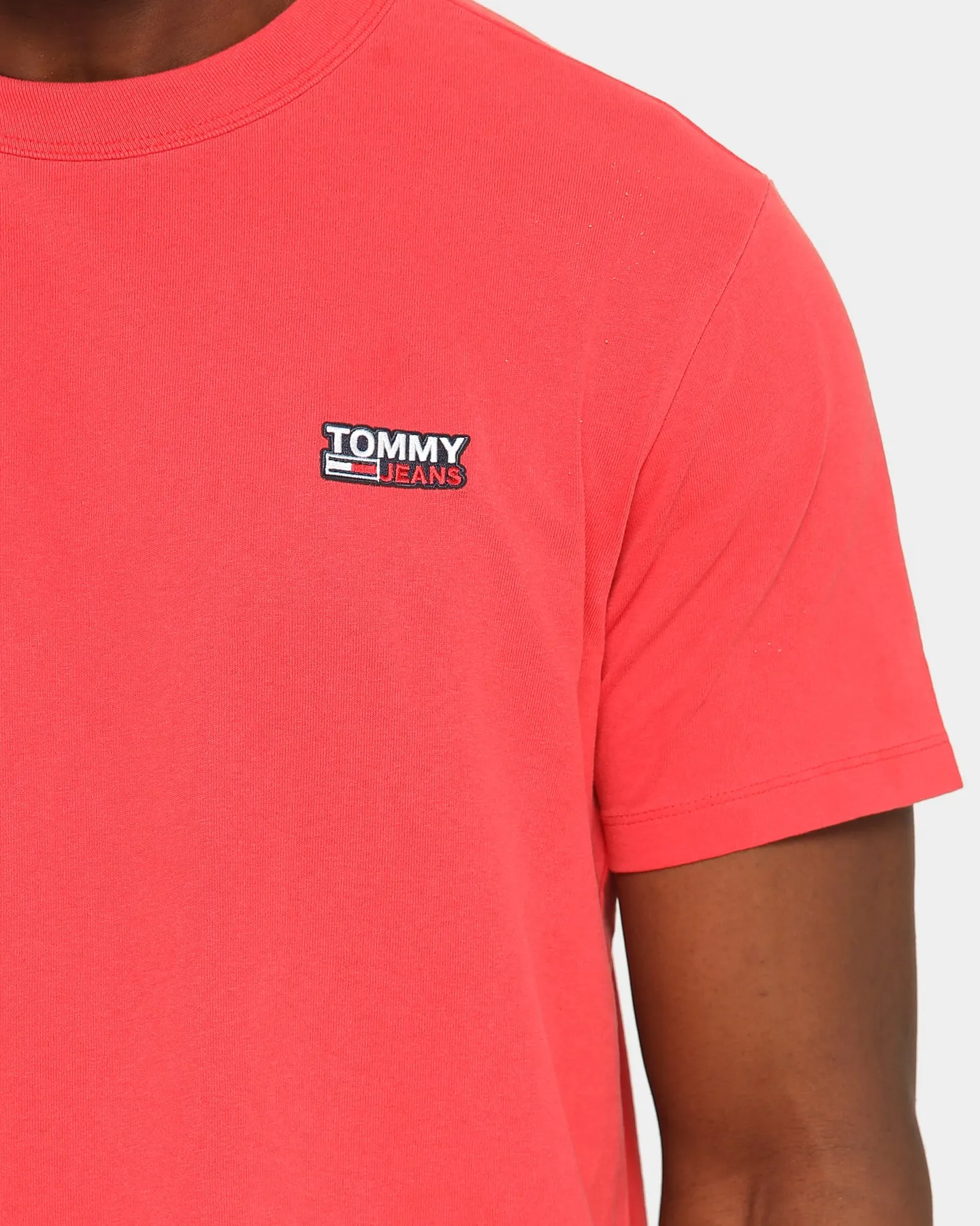 Tommy Jeans Washed Logo T-Shirt Crimson