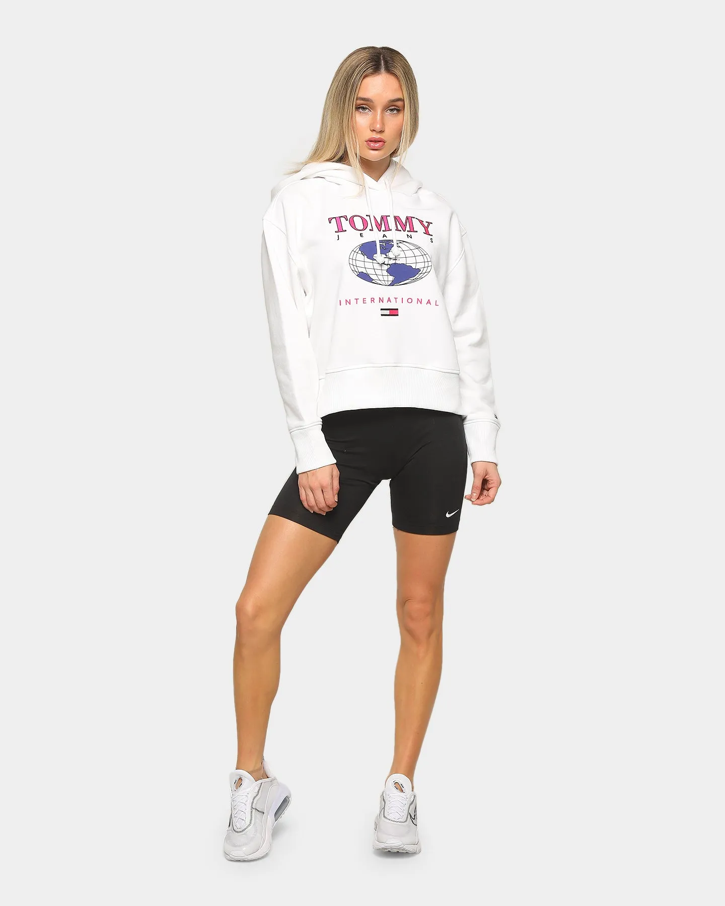 Tommy Jeans Women's Outdoor Logo Hoodie Classic White