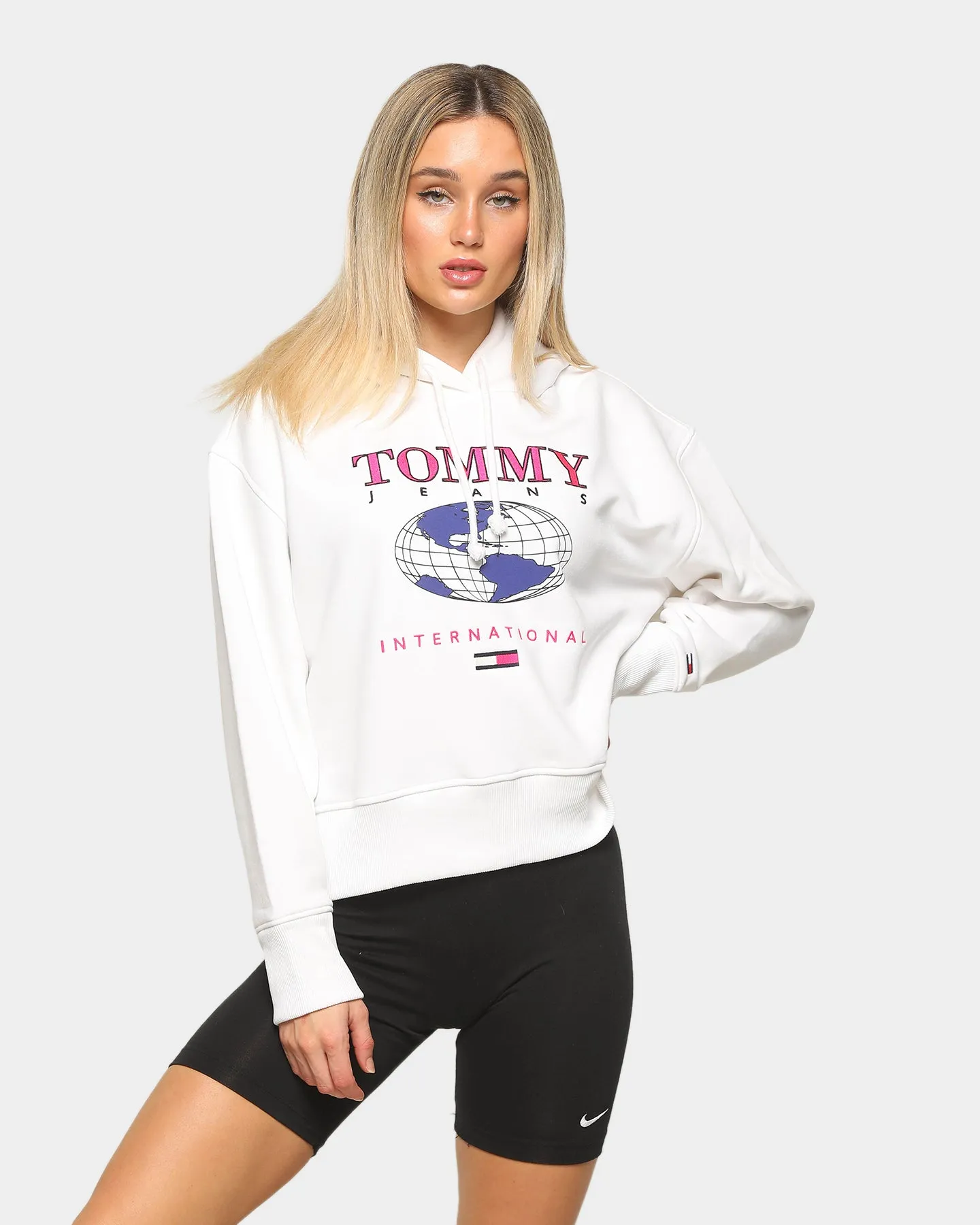 Tommy Jeans Women's Outdoor Logo Hoodie Classic White