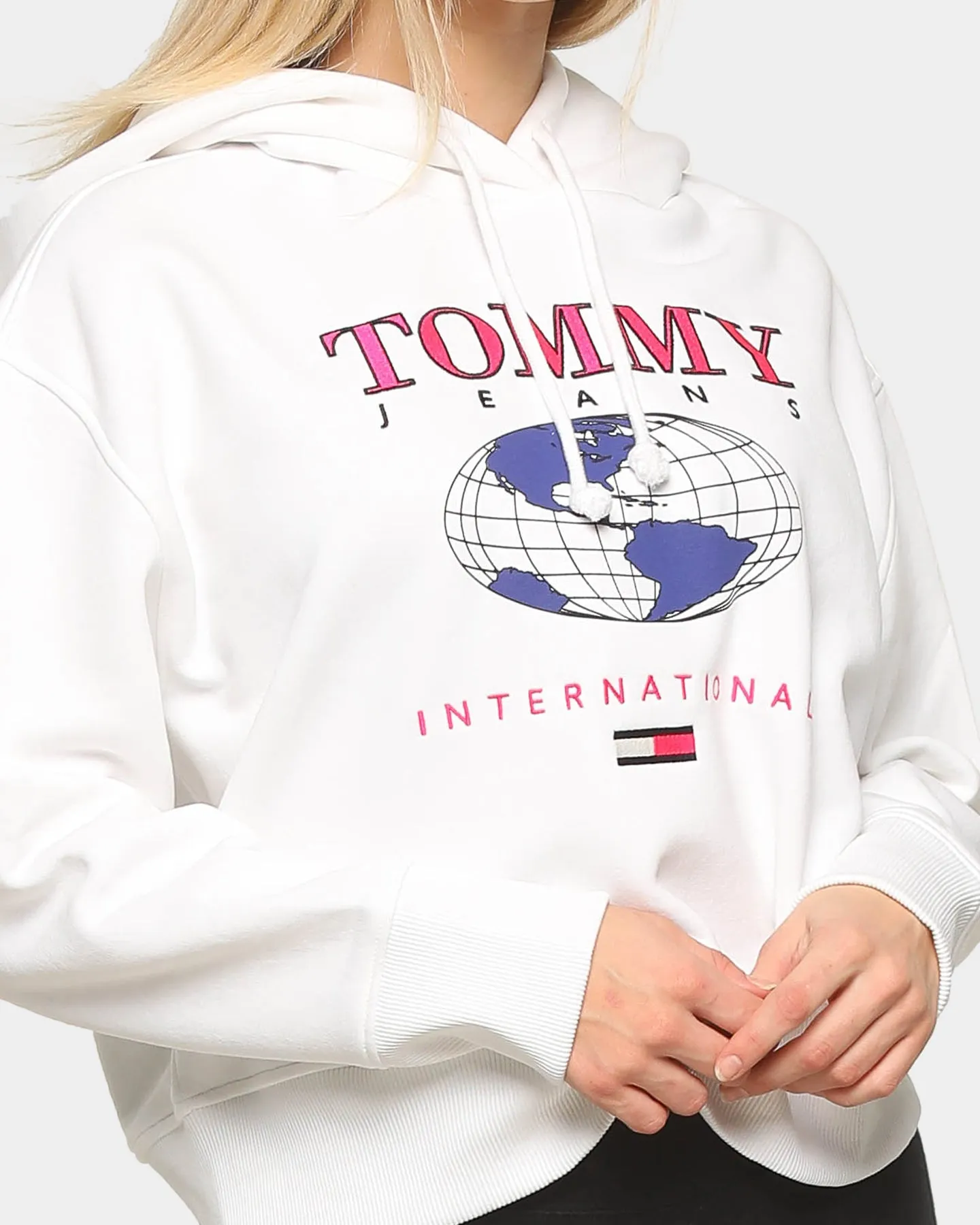 Tommy Jeans Women's Outdoor Logo Hoodie Classic White