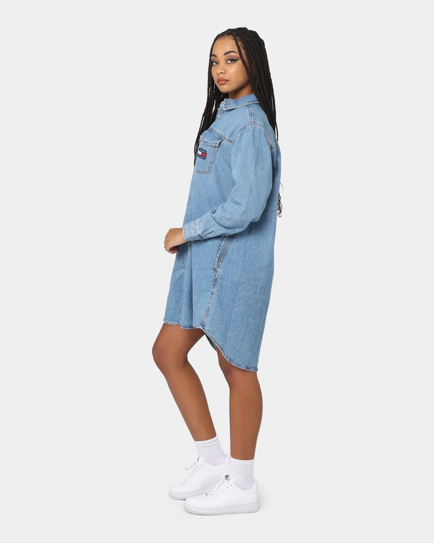 Tommy Jeans Women's Relaxed Denim Shirt Dress Denim