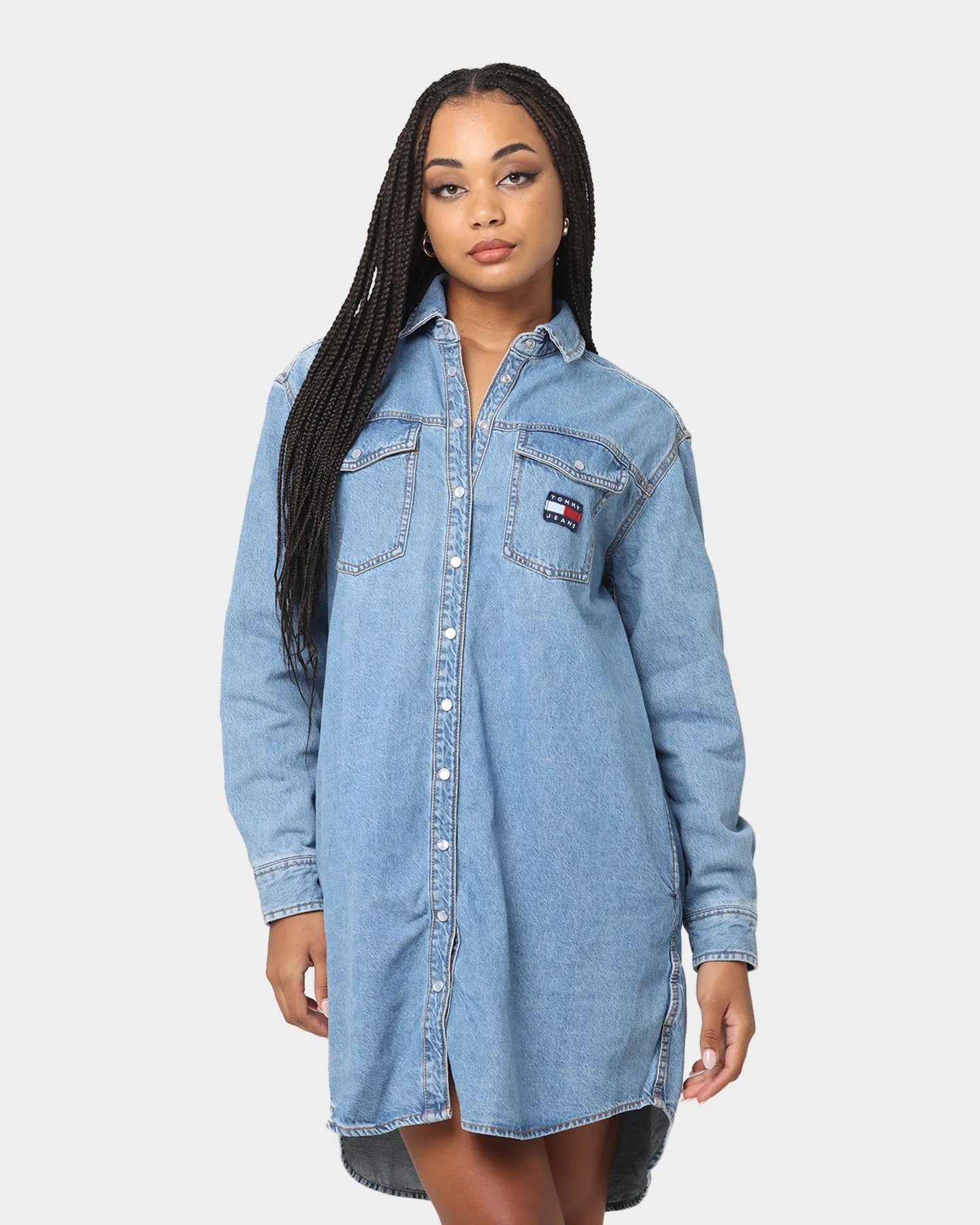 Tommy Jeans Women's Relaxed Denim Shirt Dress Denim