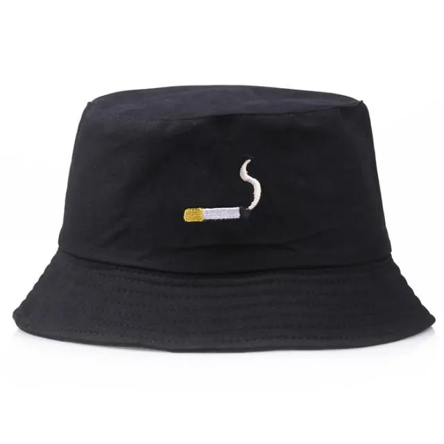 Unisex Embroidery Foldable Bucket Hat Summer Hat Streetwear Bucket Cap