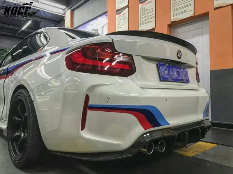 Vor style Carbon Fiber Rear Bumper Diffuser Spoiler For BMW F87 M2 M2C 2014 