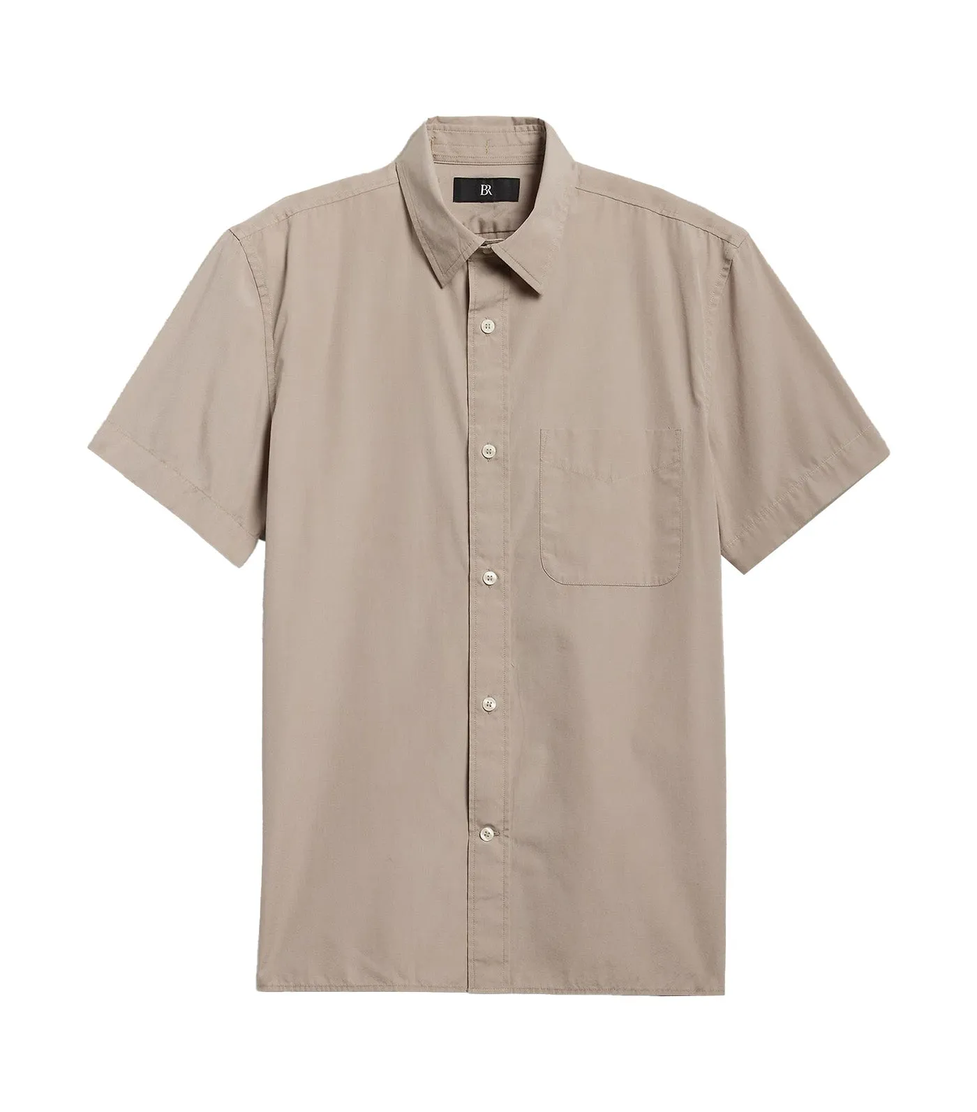 Washed Cotton Poplin Shirt Tan