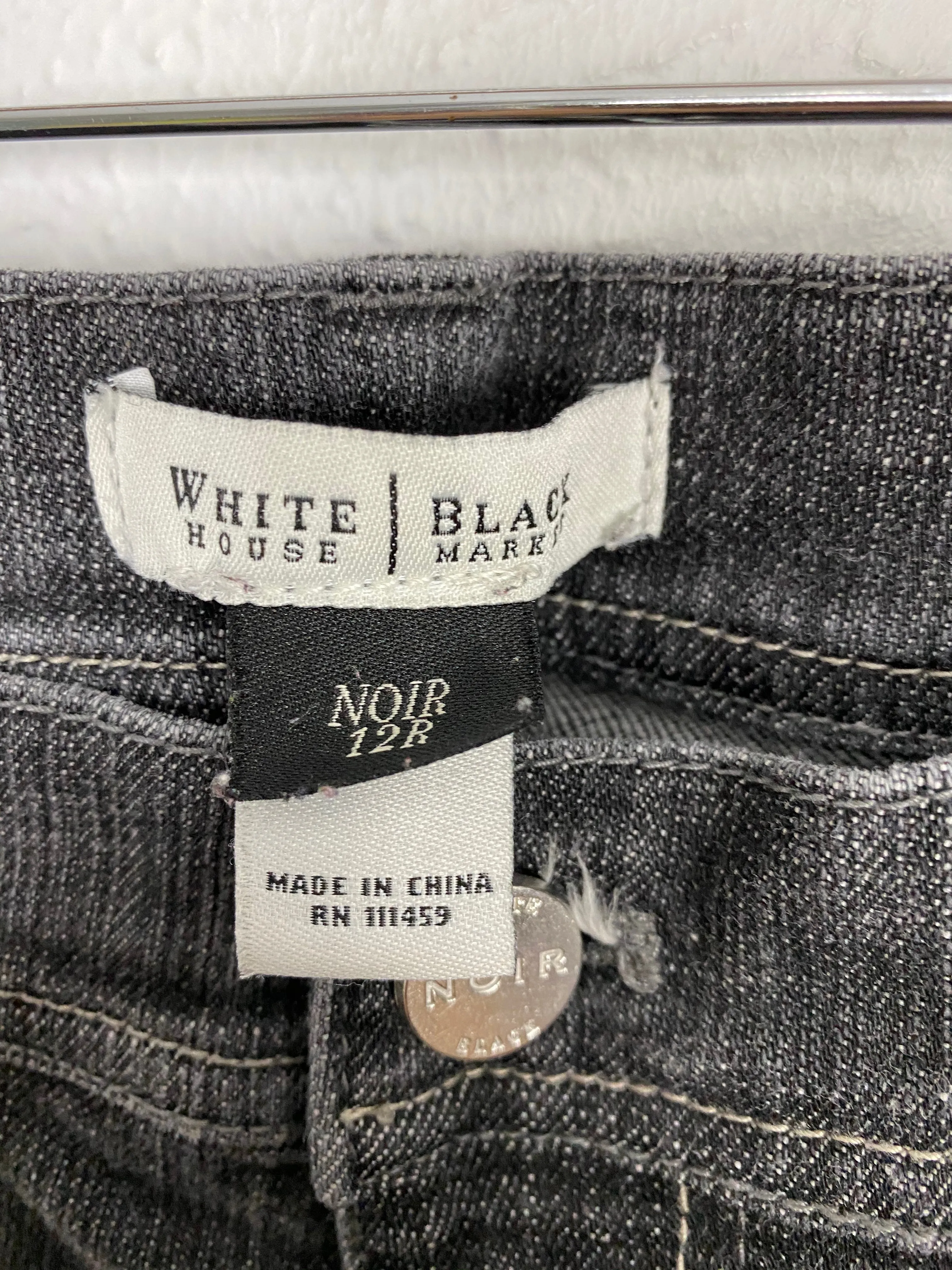 White House Black Market Noir Denim Flare Jeans