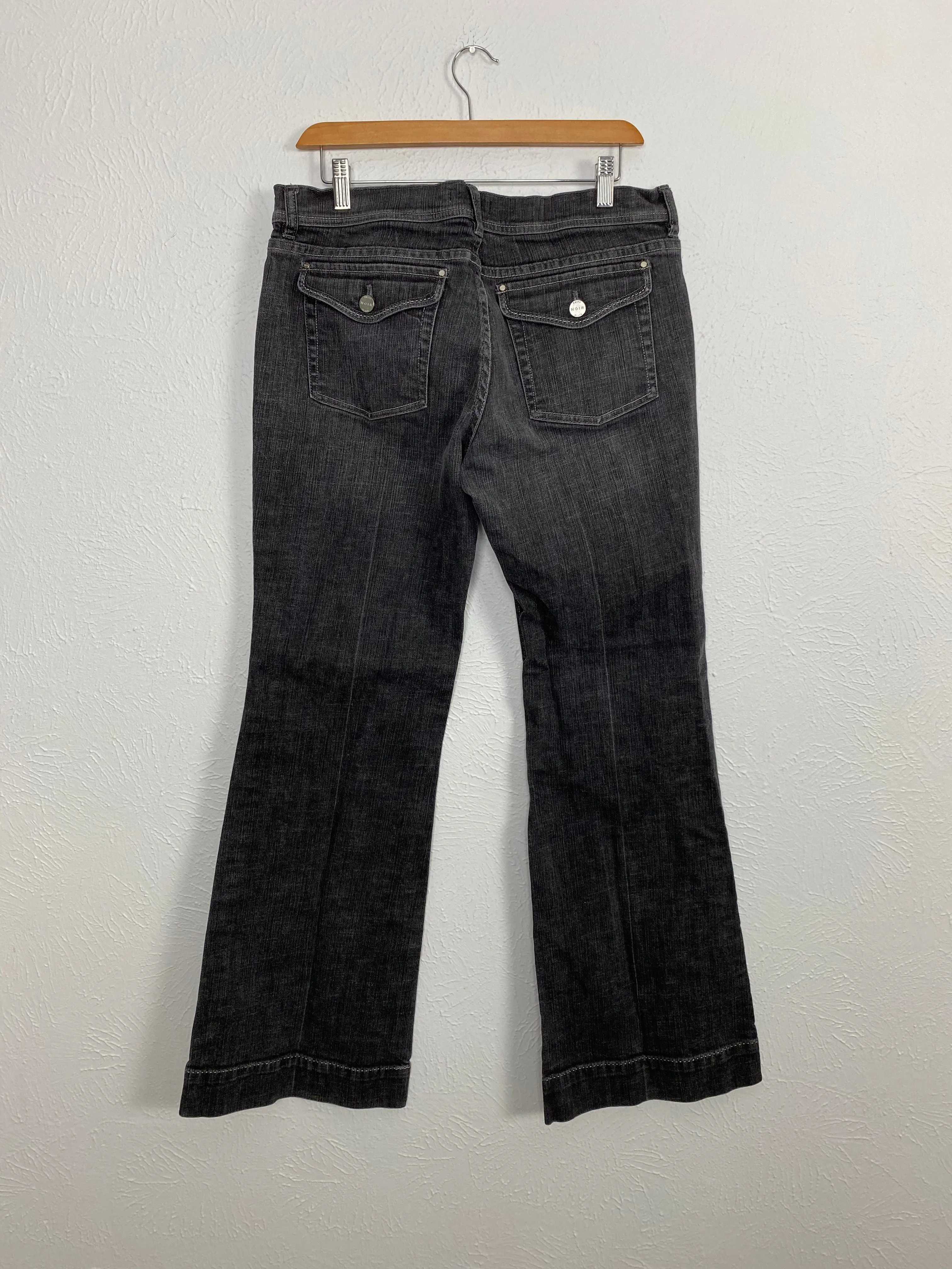 White House Black Market Noir Denim Flare Jeans